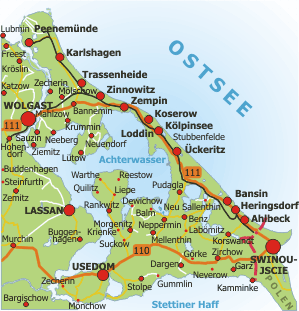 Karte Kölpinsee Usedom | creactie